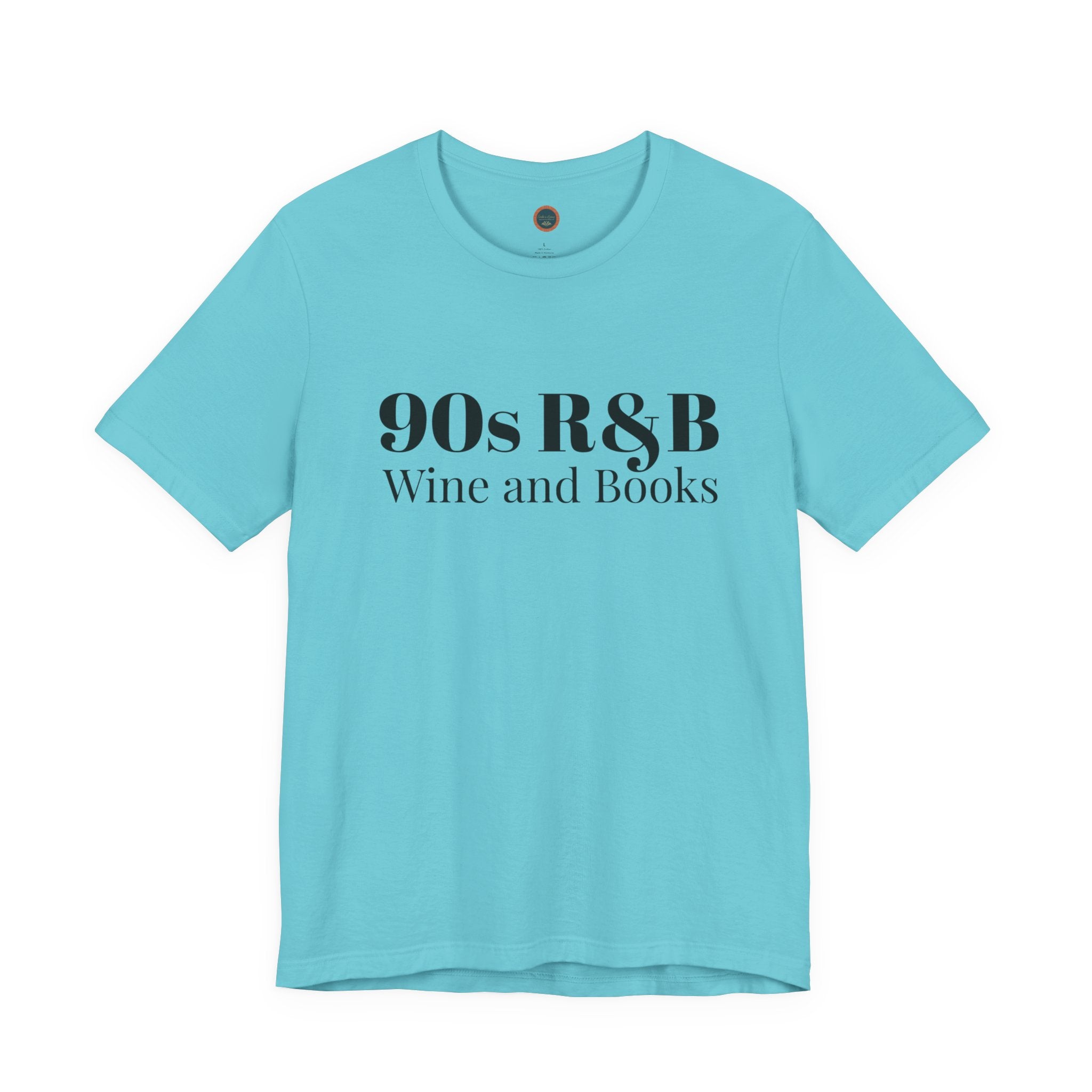 90s R&B Wine & Books Tee — Retro Music Lover Graphic T-Shirt