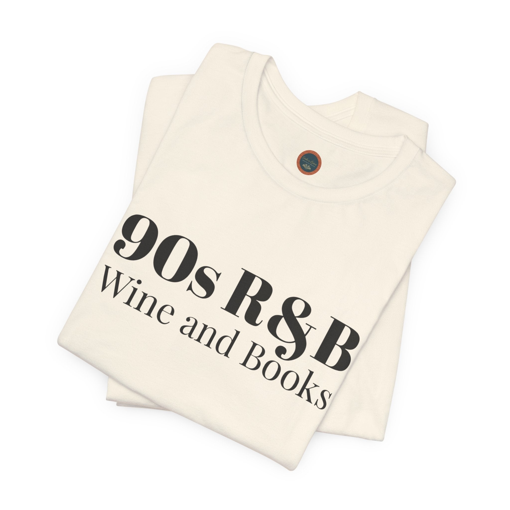 90s R&B Wine & Books Tee — Retro Music Lover Graphic T-Shirt