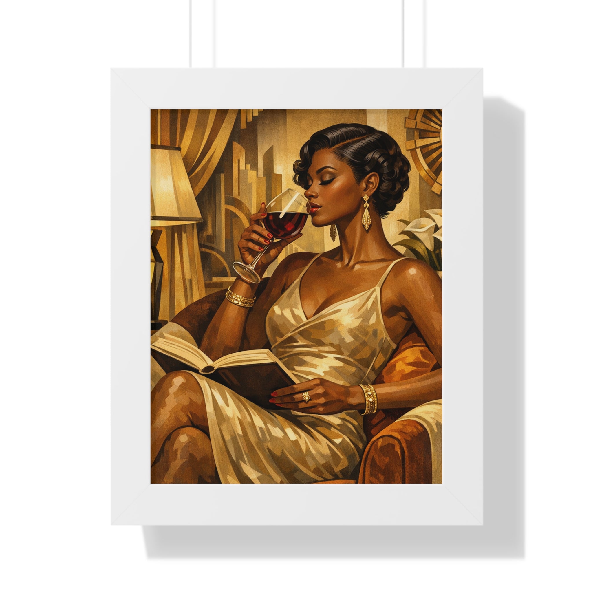 Wine and Prose Framed Wall Poster