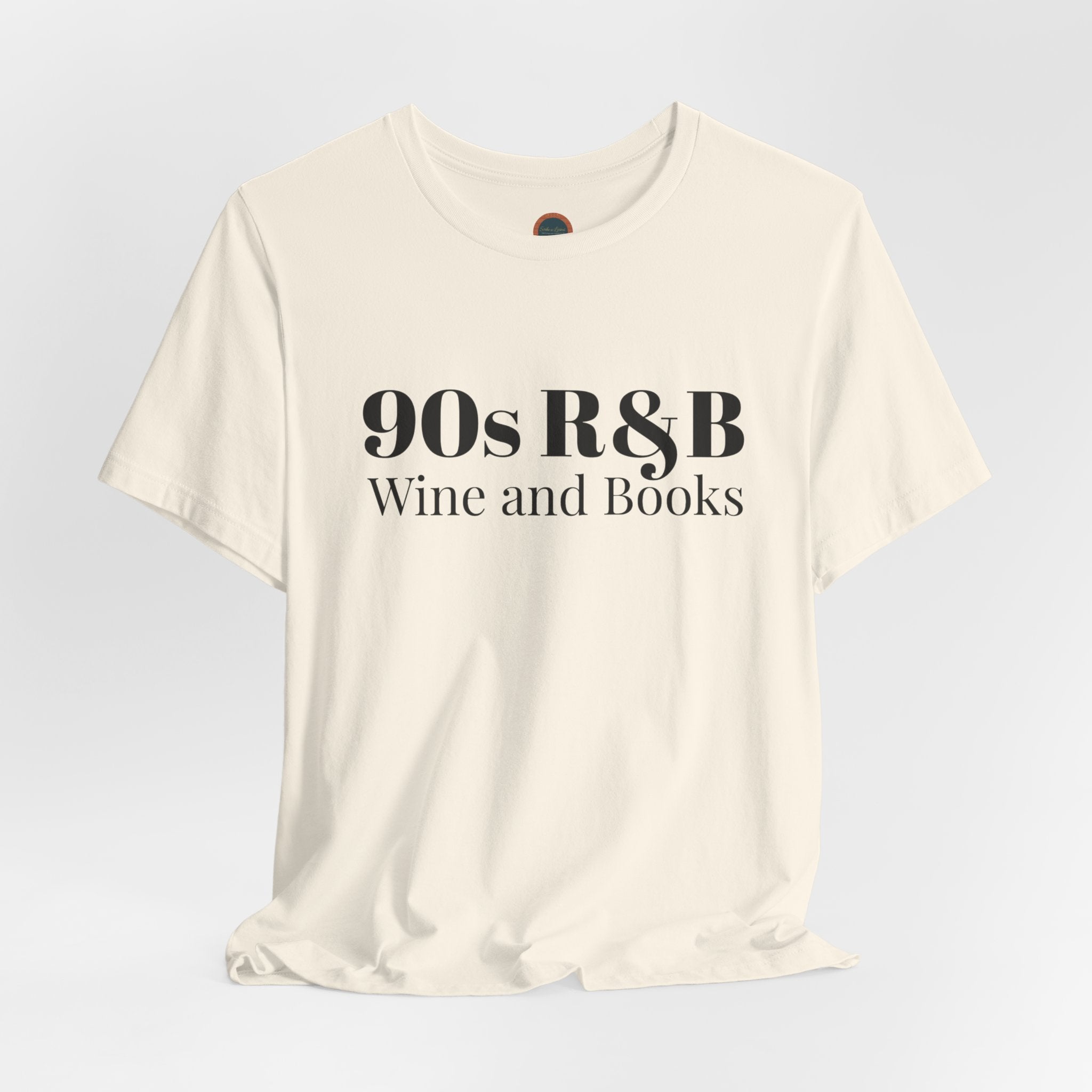 90s R&B Wine & Books Tee — Retro Music Lover Graphic T-Shirt