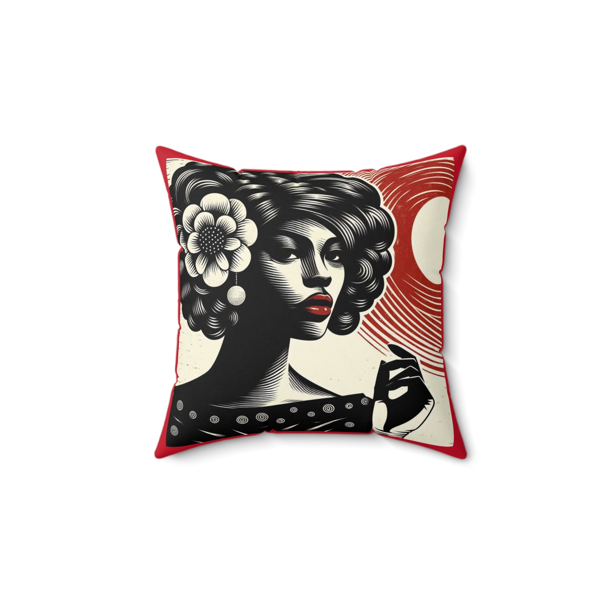 Magnolia Sun Kissed African American Woman Accent Pillow