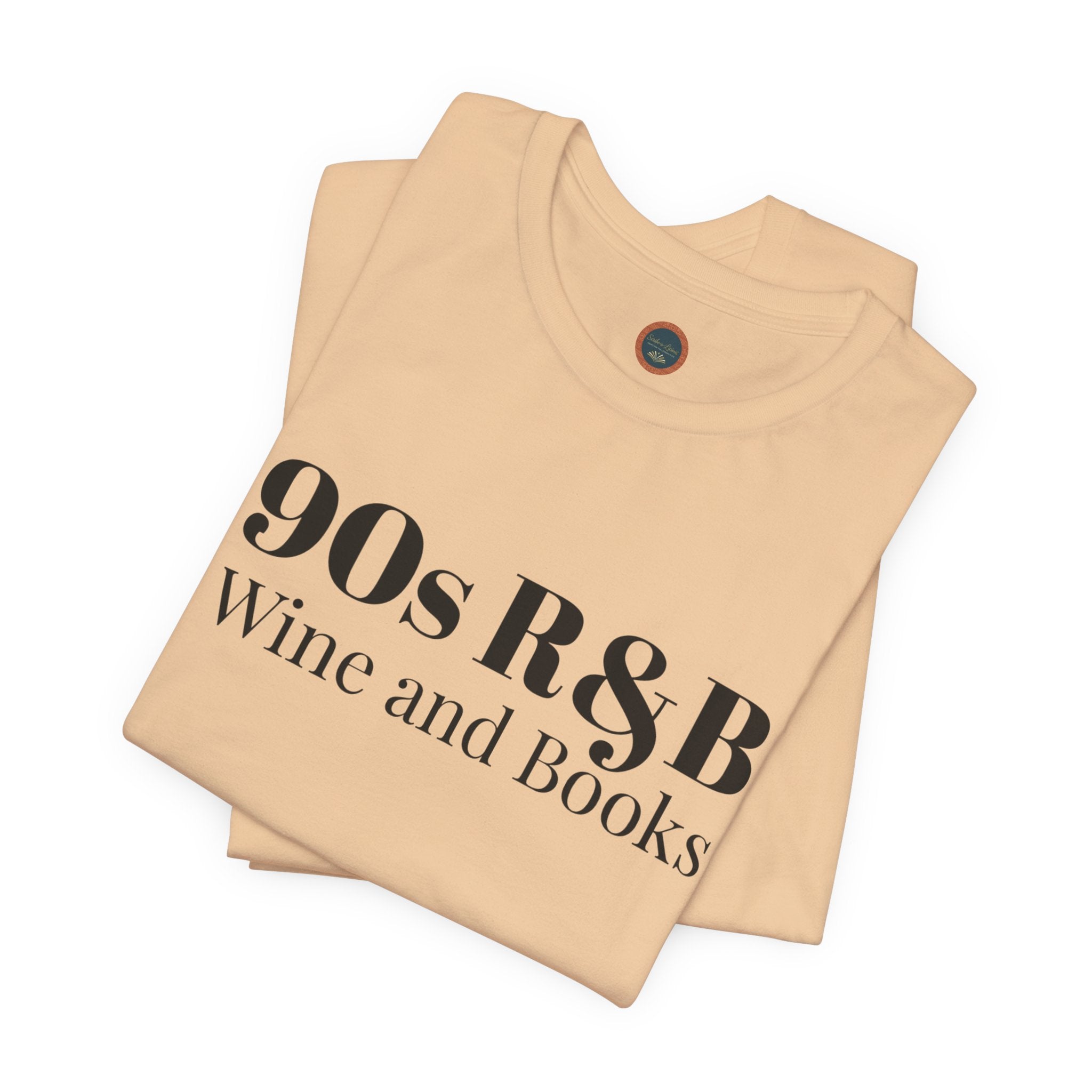 90s R&B Wine & Books Tee — Retro Music Lover Graphic T-Shirt