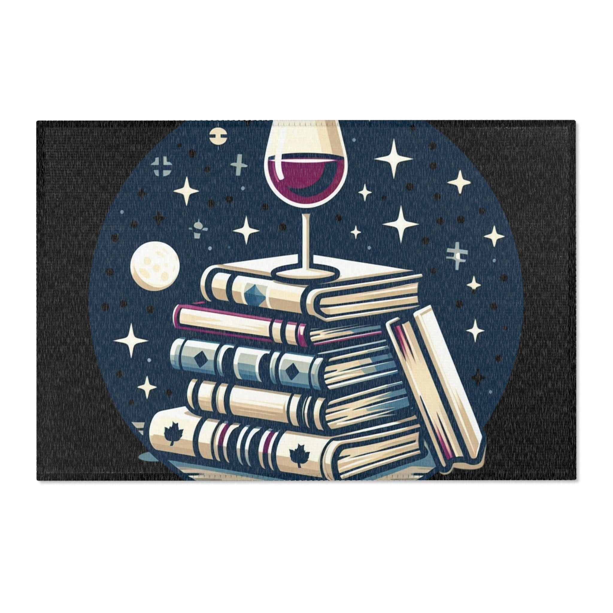 Literature and Libations -- Book Lovers Accent Rug