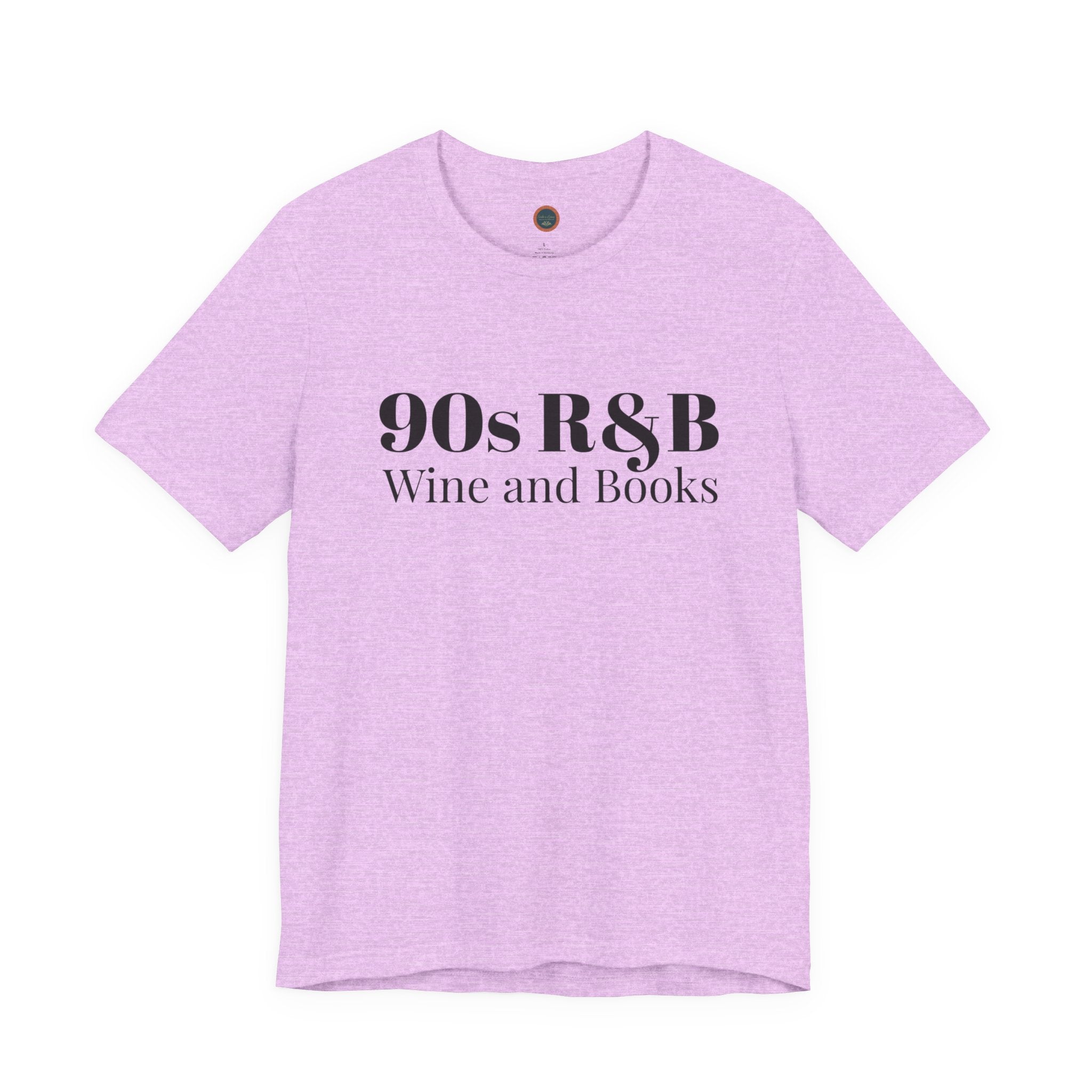 90s R&B Wine & Books Tee — Retro Music Lover Graphic T-Shirt