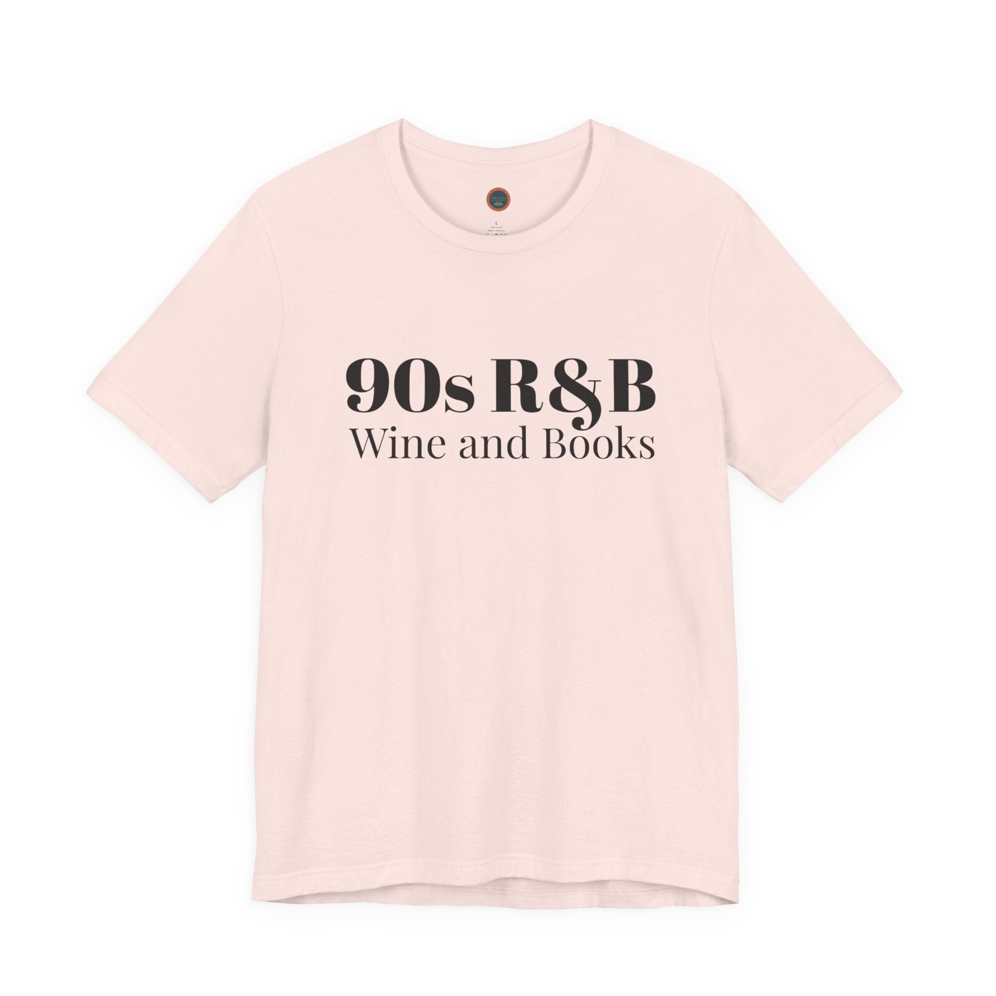 90s R&B Wine & Books Tee — Retro Music Lover Graphic T-Shirt