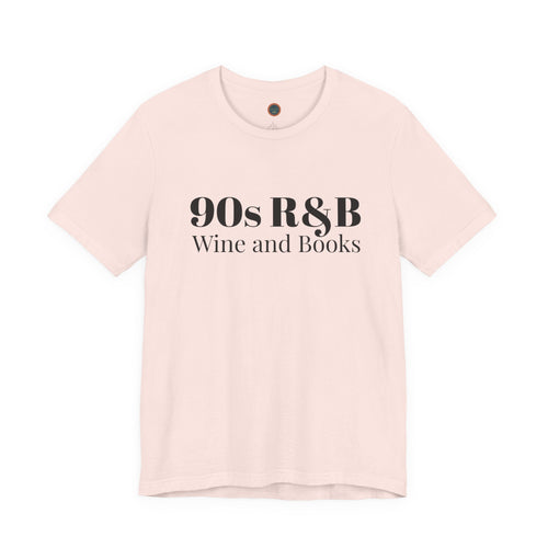 90s R&B Wine & Books Tee — Retro Music Lover Graphic T-Shirt