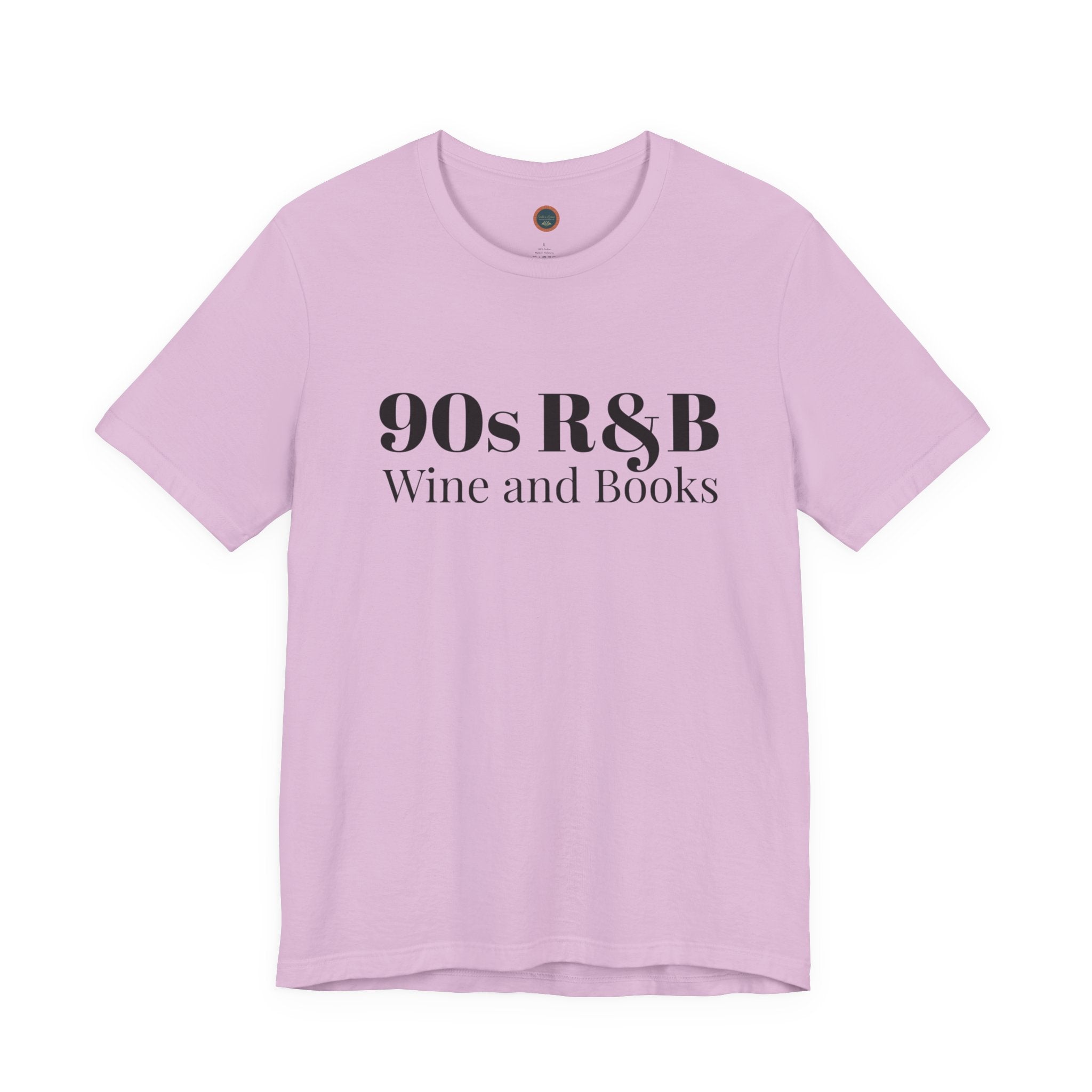 90s R&B Wine & Books Tee — Retro Music Lover Graphic T-Shirt