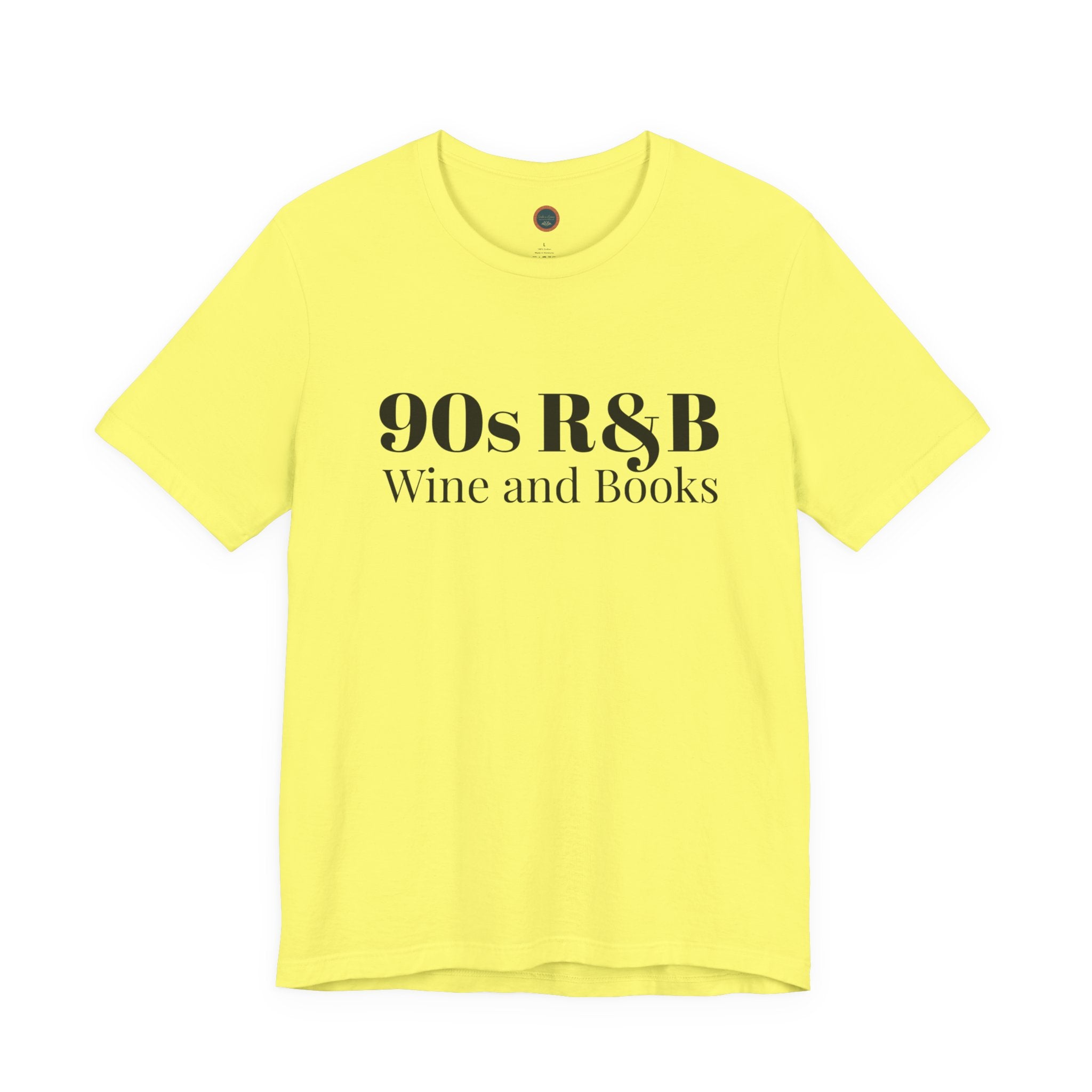 90s R&B Wine & Books Tee — Retro Music Lover Graphic T-Shirt