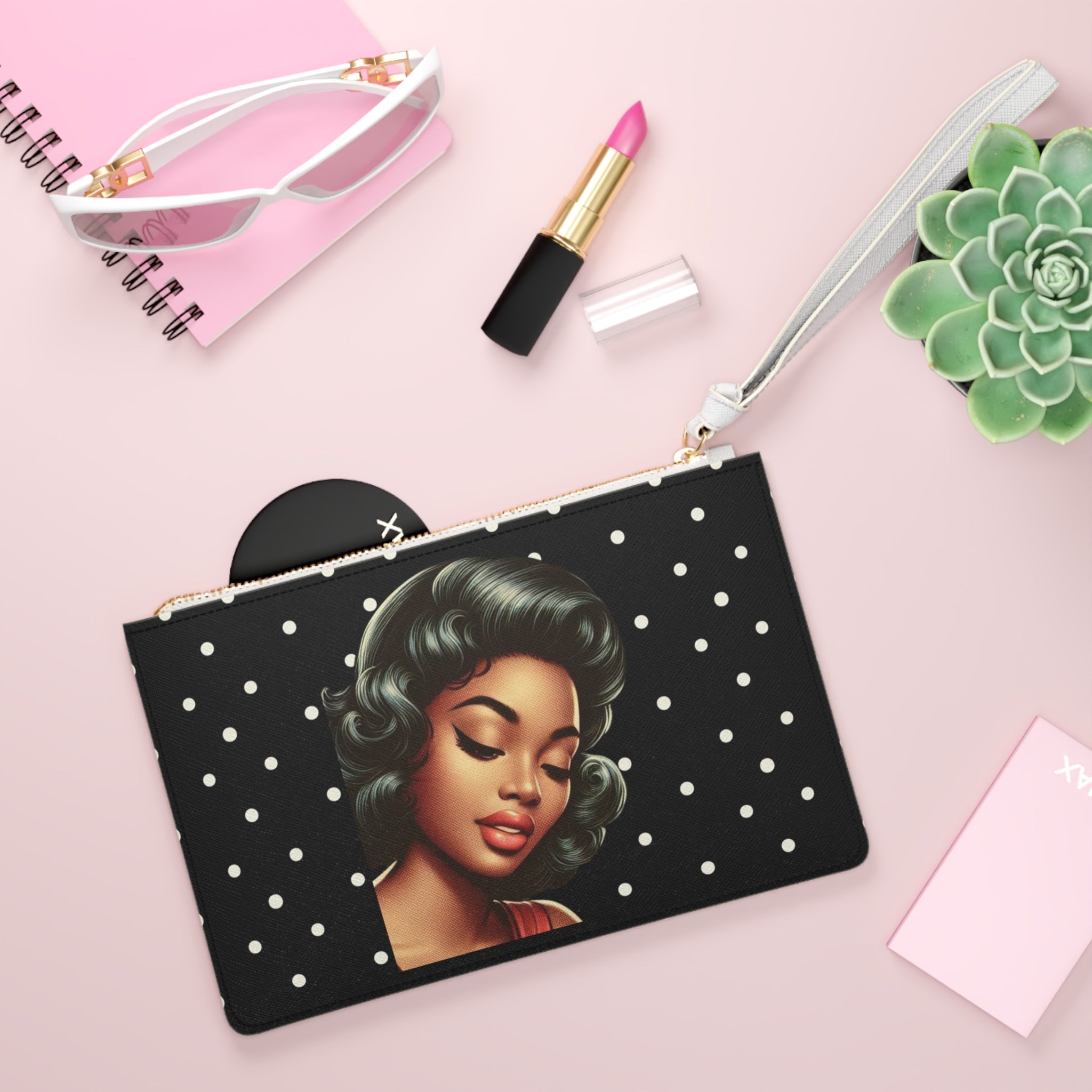 Vintage Black Glam Clutch Bag