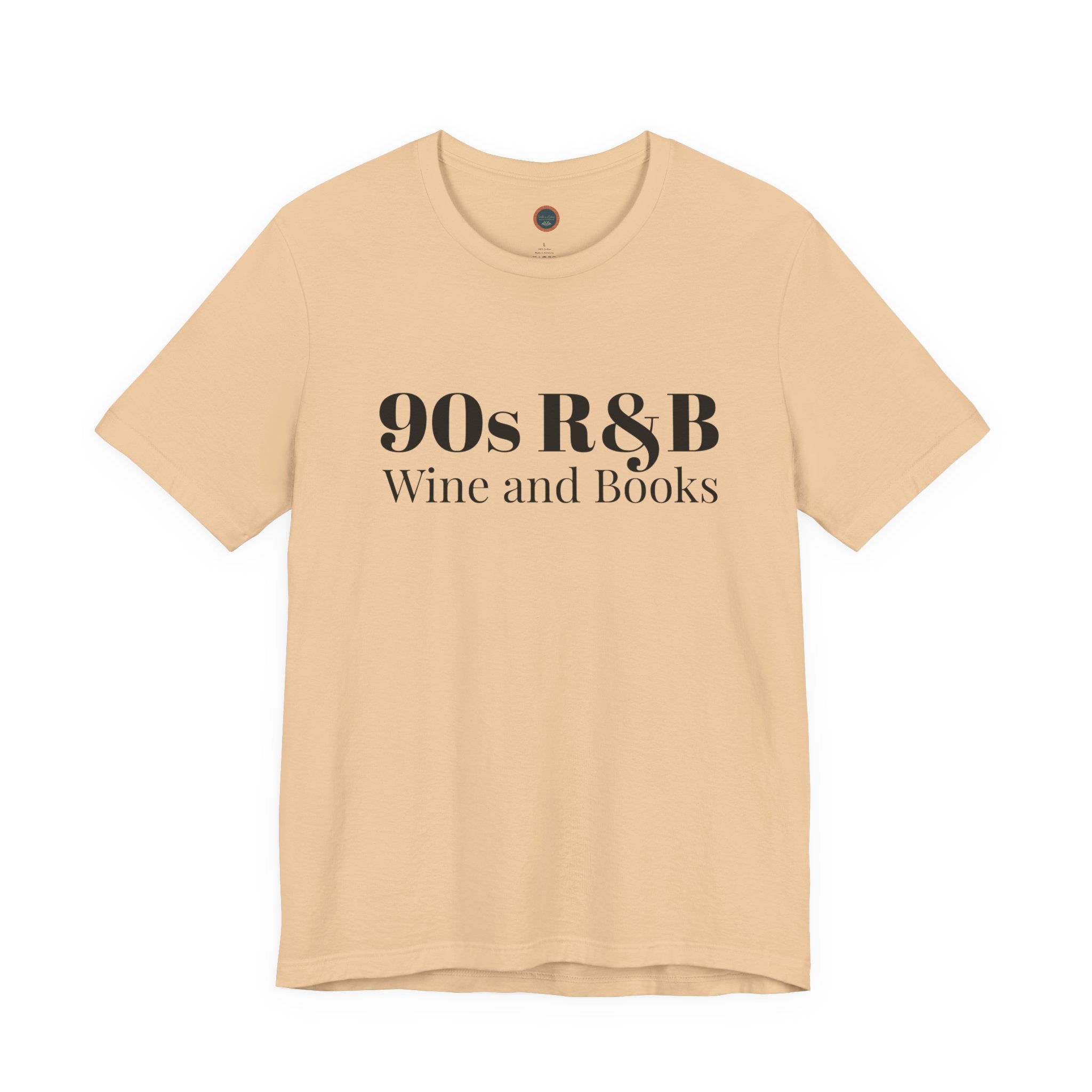 90s R&B Wine & Books Tee — Retro Music Lover Graphic T-Shirt