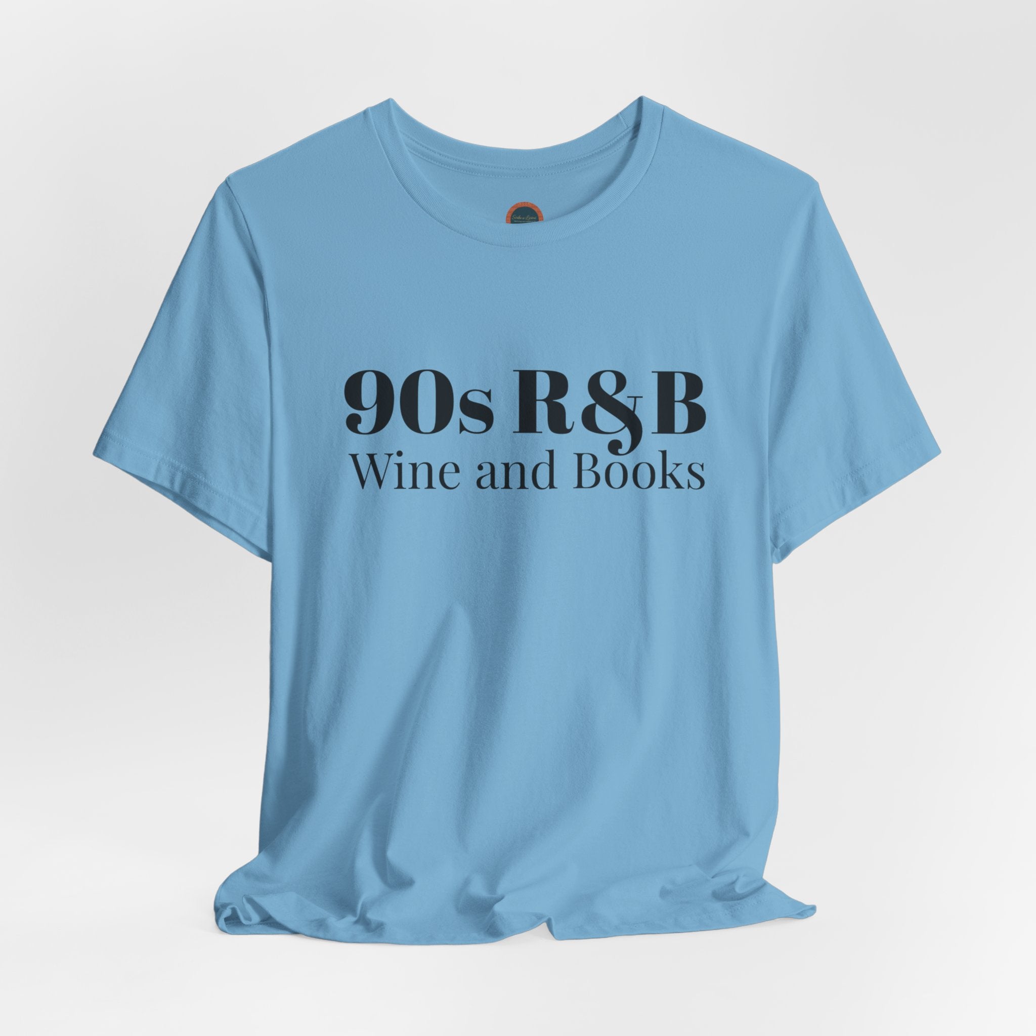 90s R&B Wine & Books Tee — Retro Music Lover Graphic T-Shirt