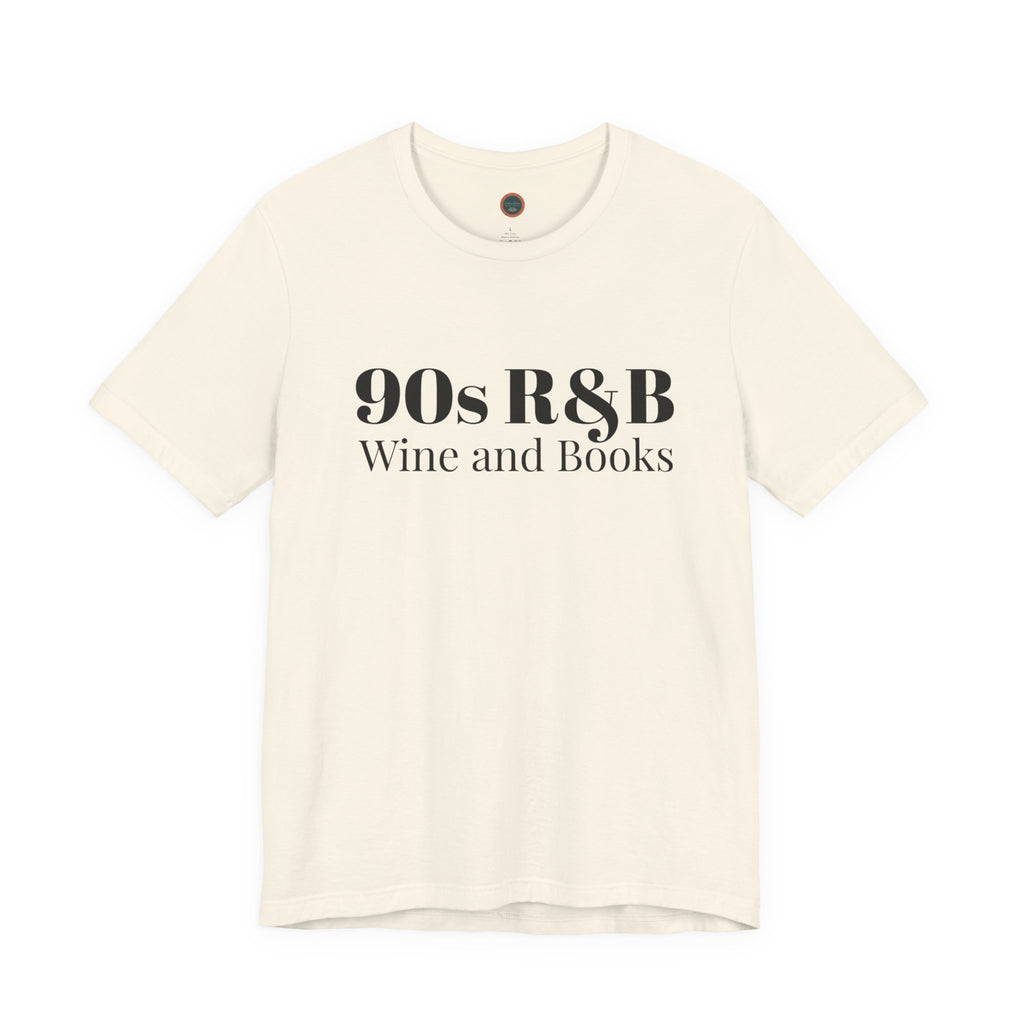 90s R&B Wine & Books Tee — Retro Music Lover Graphic T-Shirt