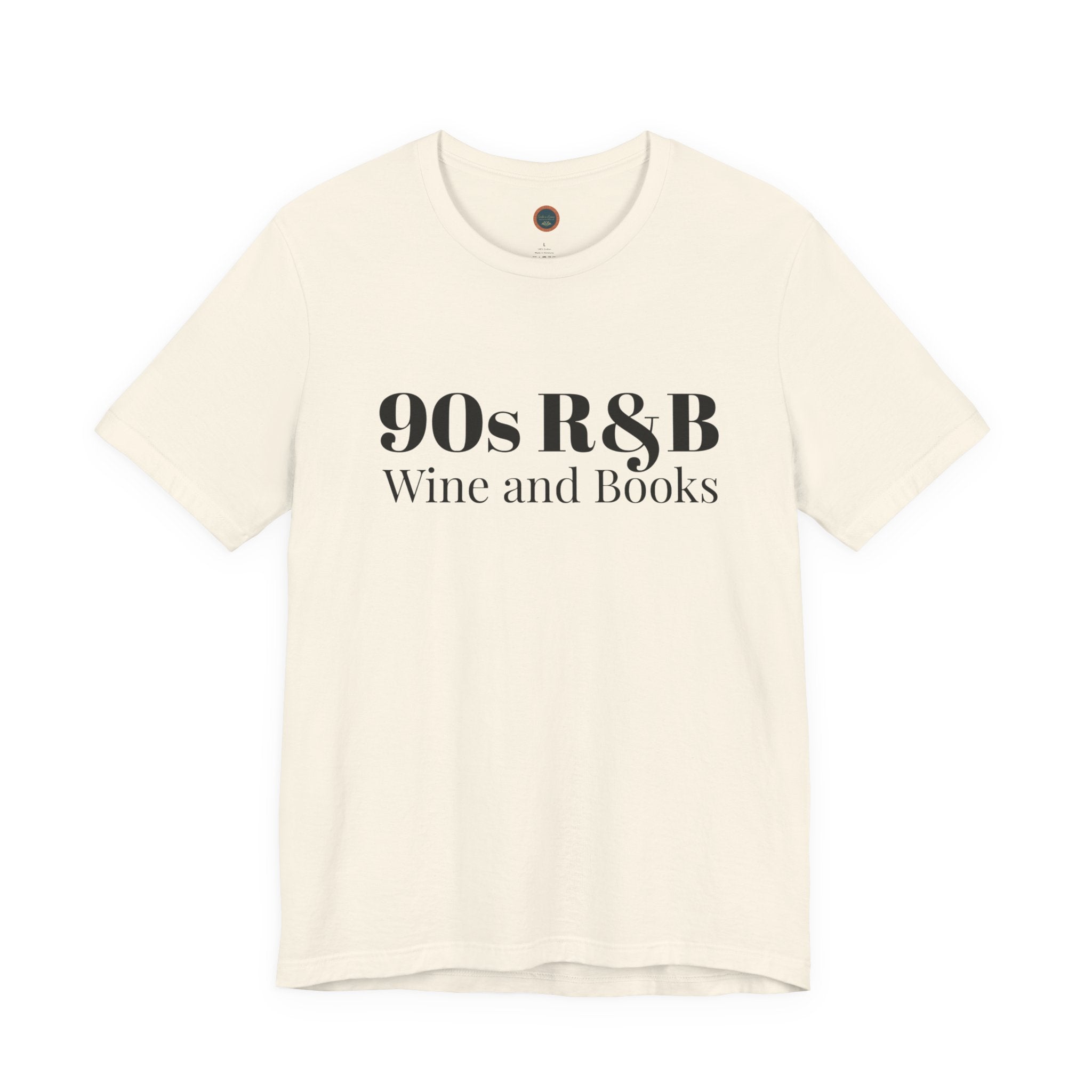 90s R&B Wine & Books Tee — Retro Music Lover Graphic T-Shirt