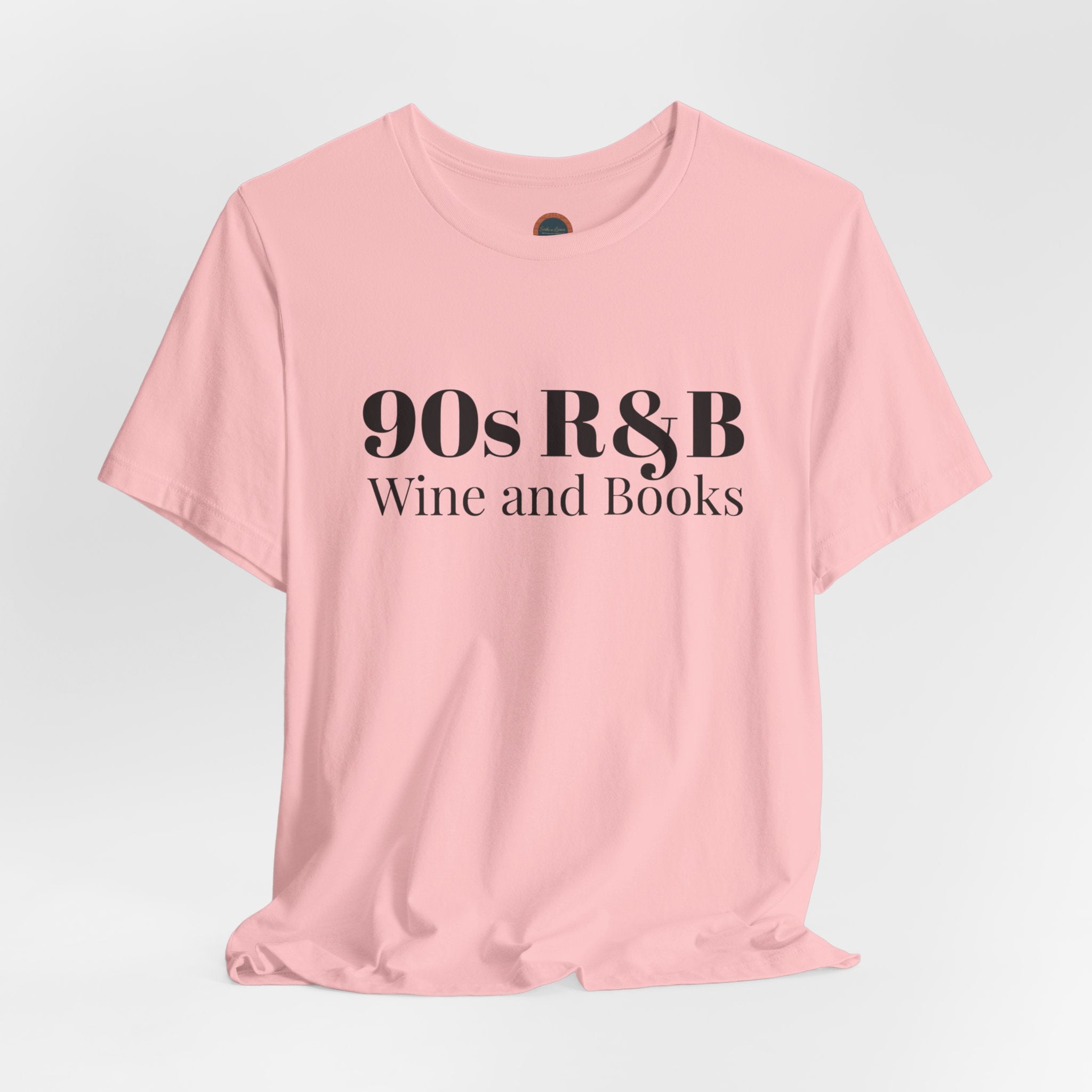 90s R&B Wine & Books Tee — Retro Music Lover Graphic T-Shirt