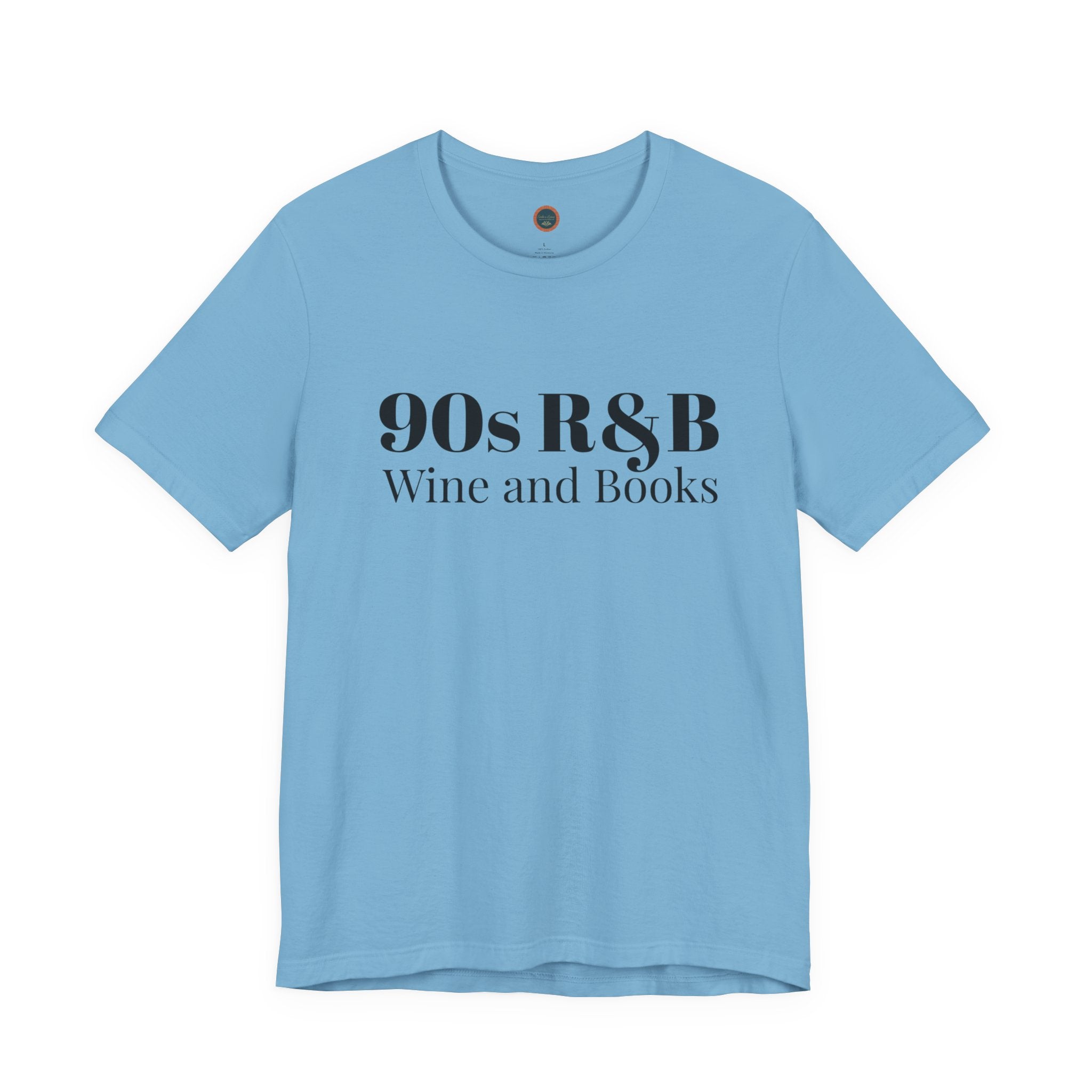 90s R&B Wine & Books Tee — Retro Music Lover Graphic T-Shirt