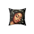 Vintage Black Glam Square Pillow