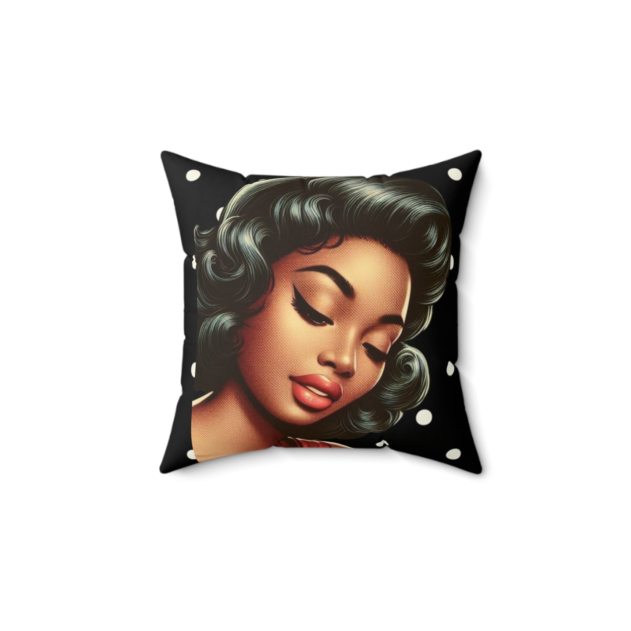 Vintage Black Glam Square Pillow