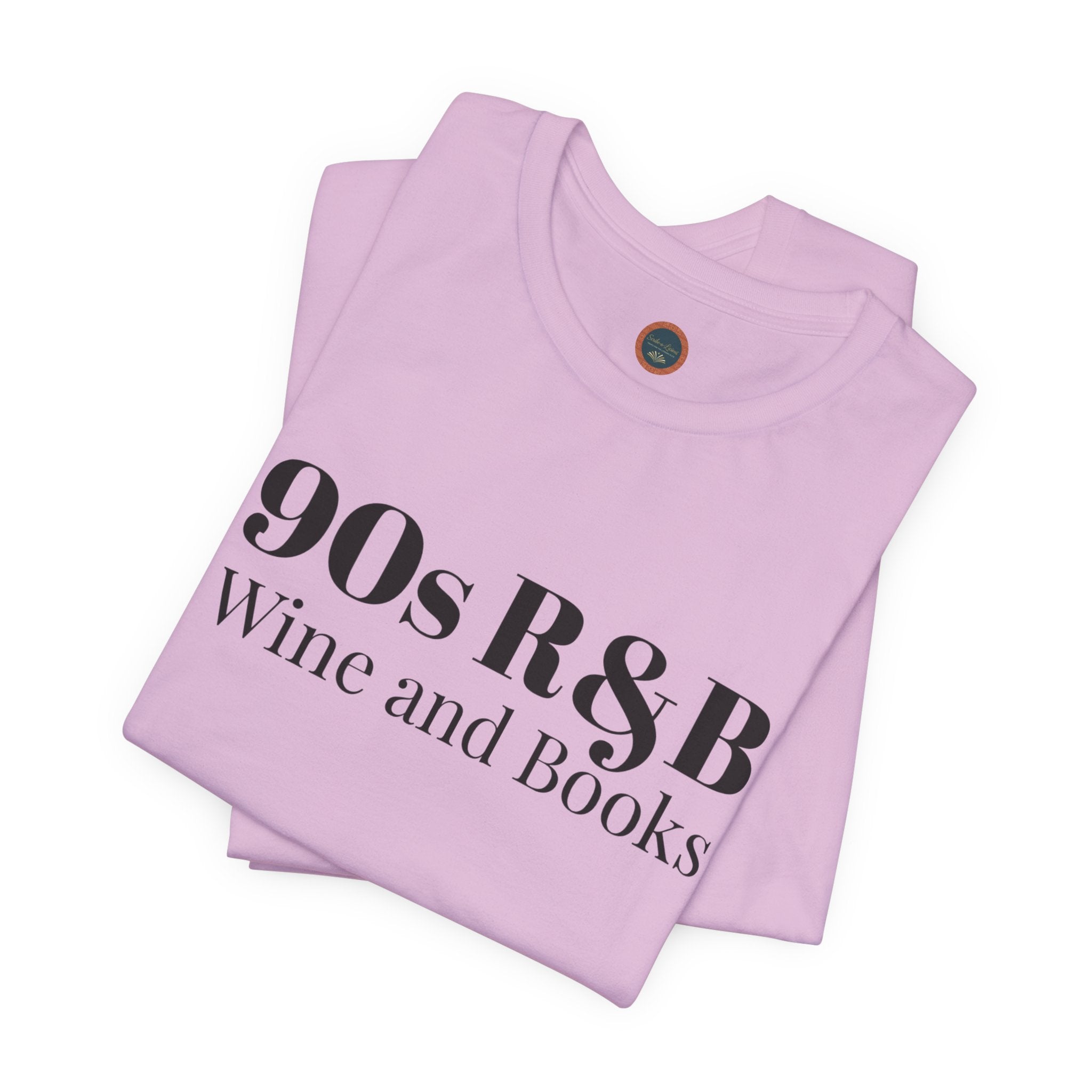 90s R&B Wine & Books Tee — Retro Music Lover Graphic T-Shirt